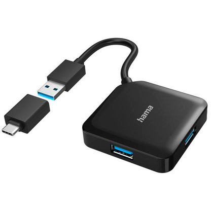 Artikelbild für hama USB-Hub 4-fach schwarz, Artikelnummer 722763