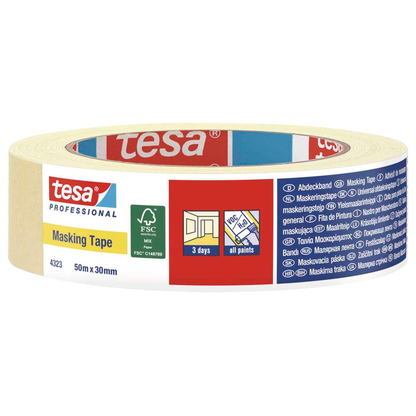 Artikelbild für tesa Masking Tape Kreppband beige 30,0 mm x 50,0 m 1 Rolle, Artikelnummer 723928