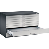 Artikelbild 1 für CP 7100 Planschrank schwarzgrau, weißaluminium 8 Schubladen 110,0 x 76,5 x 76,0 cm, 1 St., Artikelnummer 682411
