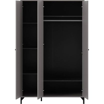 Artikelbild 4 für MÖBELPARTNER Kleiderschrank Smash, 701905 anthrazit 5 Fachböden 118,8 x 60,0 x 191,2 cm, Artikelnummer 255069