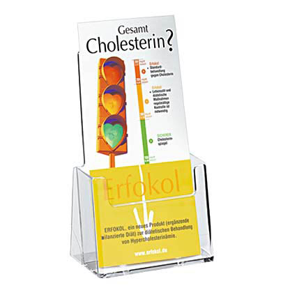 Artikelbild für helit Tischprospekthalter transparent 1/3 DIN A4 11,5 x 6,5 x 18,5 cm, 2 St., Artikelnummer 818336