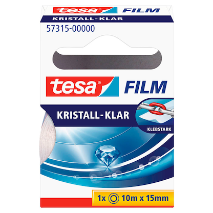 Artikelbild 4 für AKTION: tesa Klebefilmabroller Mini-Abroller rot/blau + GRATIS 2 Rollen tesafilm Kristall-Klar, 10,0 m x 15,0 mm (LxB), Artikelnummer 889071