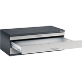 Artikelbild 1 für CP 7100 Planschrank schwarzgrau, weißaluminium 3 Schubladen 110,0 x 76,5 x 42,0 cm, 1 St., Artikelnummer 682474