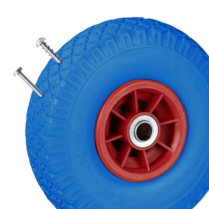 Artikelbild 6 für relaxdays Sackkarrenräder luftbereift blau, rot Vollgummi Felgen, Achse 2,0 cm, Artikelnummer 452117