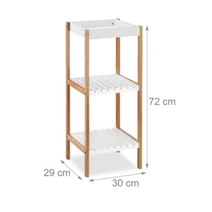 Artikelbild 3 für relaxdays Badregal braun, weiß 30,0 x 29,0 x 72,0 cm, Artikelnummer 519717