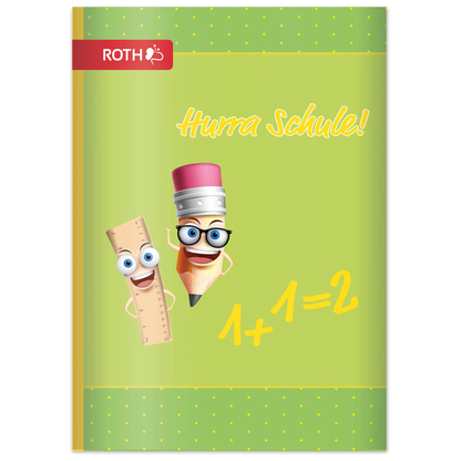 Artikelbild 2 für ROTH Schulheft Hurra Schule Lineatur 51 liniert DIN A6 ohne Rand, 32 Blatt, 1 St., Artikelnummer 580666