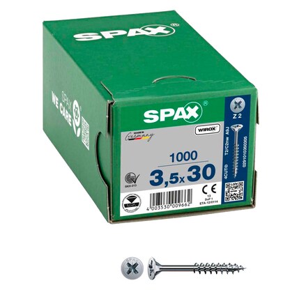 Artikelbild für SPAX® Universalschrauben Z2 Senkkopf WIROX 0291010350305 3,5 mm x 30 mm, 1.000 St., Artikelnummer 394567