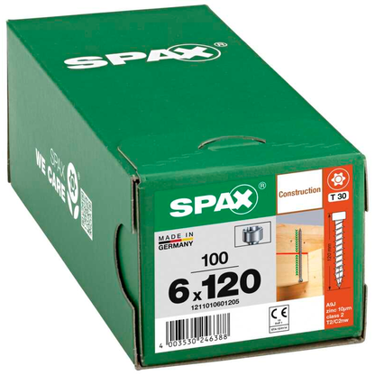 Artikelbild 2 für SPAX® Holzbauschrauben T30 Zylinderkopf WIROX 1211010601205 6 mm x 120 mm, 100 St., Artikelnummer 745129
