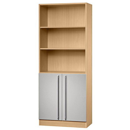 Artikelbild für HAMMERBACHER Regalschrank Sira, V7700/6/S/RE buche, silber 80,0 x 42,0 x 200,4 cm, 1 St., Artikelnummer 199141