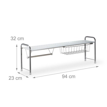 Artikelbild 4 für relaxdays Küchen-Organizer weiß, silber 94,0 x 23,0 x 32,0 cm, 1 St., Artikelnummer 372884