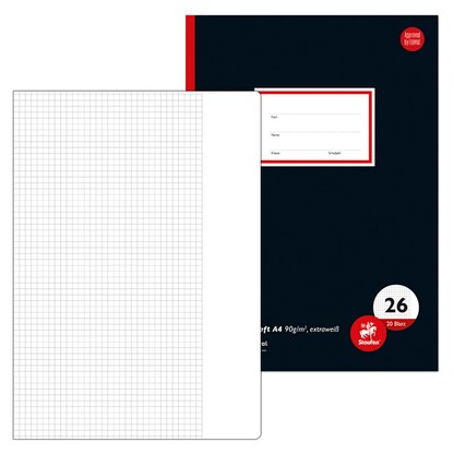 Artikelbild für Staufen® Schulheft Oberschule Lineatur 26 kariert DIN A4 Außenrand, 20 Blatt, 1 St., Artikelnummer 602773