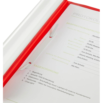 Artikelbild 3 für Schnellhefter Quality Kunststoff rot DIN A4, 1 St., Artikelnummer 253136