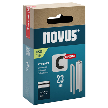 Artikelbild für novus Tackerklammern Schmalrücken superhart 4/23, 1.000 St., Artikelnummer 712267
