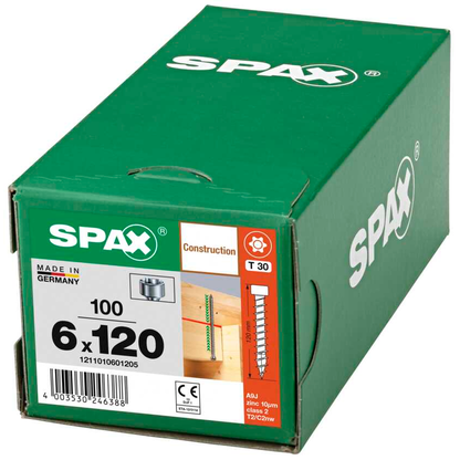 Artikelbild 6 für SPAX® Holzbauschrauben T30 Zylinderkopf WIROX 1211010601205 6 mm x 120 mm, 100 St., Artikelnummer 745129
