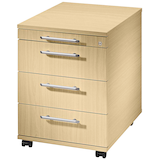Artikelbild 1 für HAMMERBACHER Prokura Rollcontainer ahorn 4 Auszüge 42,8 x 58,0 x 59,0 cm, Artikelnummer 184317