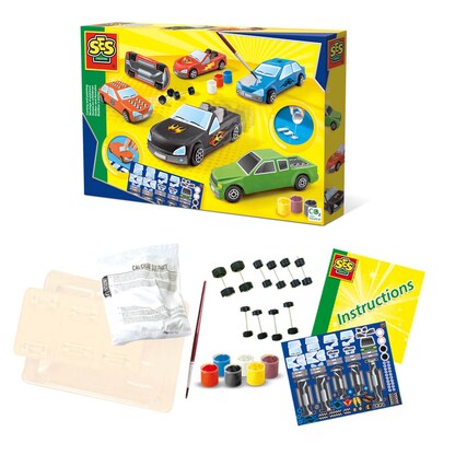 Artikelbild für SES Creative® Gipsgießen-Set Autos mehrfarbig, Artikelnummer 110526