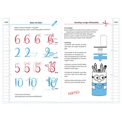 Artikelbild 4 für ROTH Hausaufgabenheft Robo Drache für clevere Faule liniert DIN A5 ohne Rand, 104 Blatt, 1 St., Artikelnummer 580609