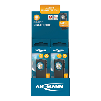 Artikelbild 18 für ANSMANN ML400R LED Taschenlampe schwarz 6,0 cm, 970 Lux, 400 Lumen, 5 W, 1 St., Artikelnummer 629438