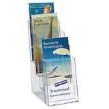 Artikelbild 1 für helit Tischprospekthalter transparent 1/3 DIN A4 4 Fächern 11,5 x 15,0 x 25,5 cm, 1 St., Artikelnummer 818369