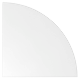 Artikelbild 1 für HAMMERBACHER Verbindungsplatte Sira weiß, dreieckig abgerundet 80,0 x 80,0 x 2,5 cm, Artikelnummer 642607