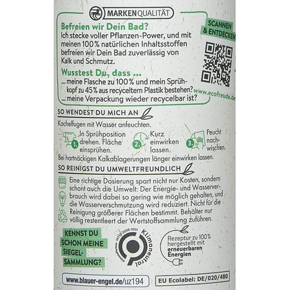 Artikelbild 3 für eco Freude Badreiniger 500 ml, Artikelnummer 538761