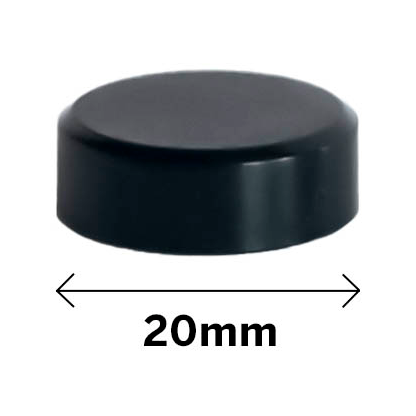 Artikelbild 2 für ALLboards Magnet schwarz, Kunststoff Ø 2,0 x 0,6 cm, 10 St., Artikelnummer 503076