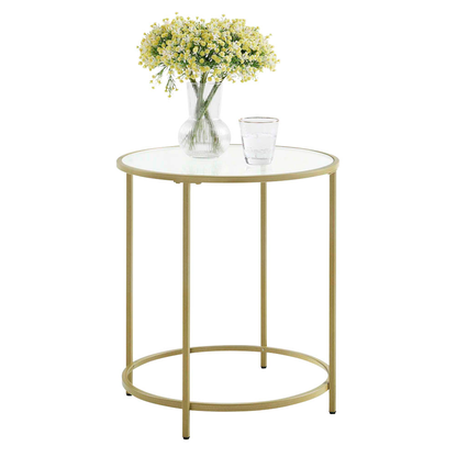 Artikelbild für VASAGLE Beistelltisch rund Glas gold 50,0 x 50,0 x 55,0 cm, 1 St., Artikelnummer 262719