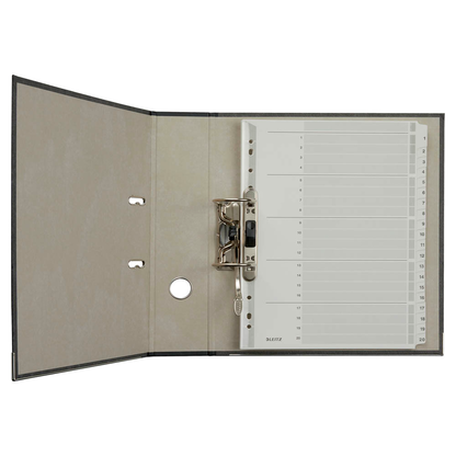 Artikelbild 2 für LEITZ Ordnerregister DIN A4 Vollformat 1-20 grau 20-teilig, 1 Satz, Artikelnummer 599062