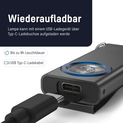 Artikelbild 5 für ANSMANN ML400R LED Taschenlampe schwarz 6,0 cm, 970 Lux, 400 Lumen, 5 W, 1 St., Artikelnummer 629438