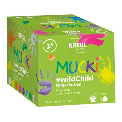 Artikelbild für KREUL MUCKI #wildChild Fingerfarben farbsortiert, 8 St., Artikelnummer 115398