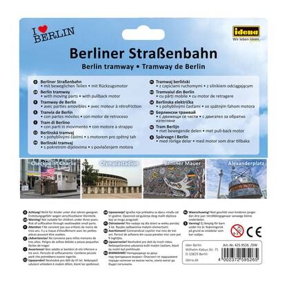 Artikelbild 4 für Idena Berliner Straßenbahn C83-95267WB Spielzeugstraßenbahn, Artikelnummer 141038