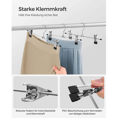 Artikelbild 4 für SONGMICS Kleiderbügel silber, 20 St., Artikelnummer 291516