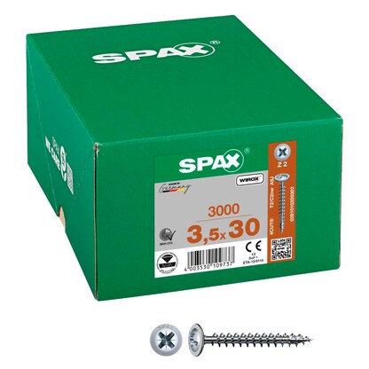 Artikelbild für SPAX® Universalschrauben Z2 Rückwandkopf WIROX 0281010350302 3,5 mm x 30 mm, 3.000 St., Artikelnummer 395768