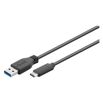 Artikelbild 2 für goobay USB C/USB 3.0 A Kabel 1,0 m schwarz, 1 St., Artikelnummer 170074