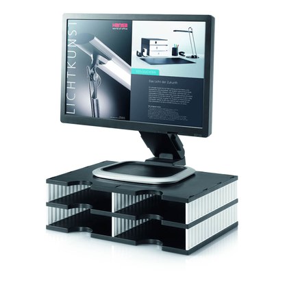 Artikelbild 3 für styro Sortierstation styrodoc duo black & white schwarz/weiß mit 4 Fächern, Artikelnummer 403651