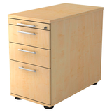 Artikelbild 1 für HAMMERBACHER Gradeo Standcontainer ahorn 4 Auszüge Kunststoff-Relinggriff silber 42,8 x 80,0 x 72,0 - 76,0 cm, Artikelnummer 629182