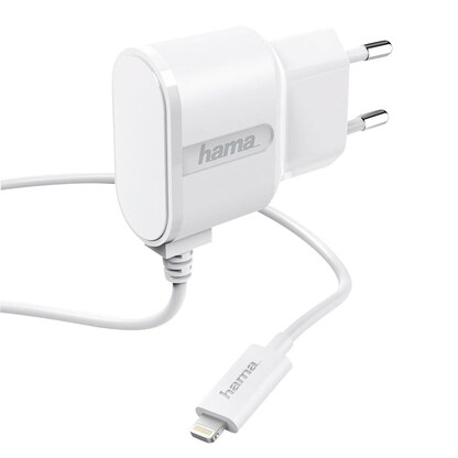 Artikelbild für hama Ladekabel mit Adapter weiß, Kabellänge: 1,0 m, 5 Watt, Artikelnummer 814588