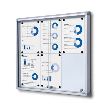 Artikelbild 5 für Showdown® Displays Schaukasten SL B1 silber 6x DIN A4 72,0 x 5,9 x 67,5 cm, 1 St., Artikelnummer 268969