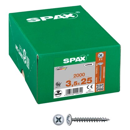 Artikelbild für SPAX® Universalschrauben Z2 Rückwandkopf WIROX 0281010350252 3,5 mm x 25 mm, 2.000 St., Artikelnummer 395789