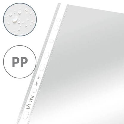 Artikelbild 12 für VON LEITZ Prospekthüllen DIN A4 glasklar glatt, 100 St., Artikelnummer 635439
