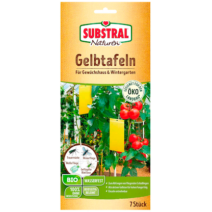Artikelbild für SUBSTRAL® Naturen® Fruchtfliegenfalle Gelbtafeln Bio gelb, 7 St., Artikelnummer 664726