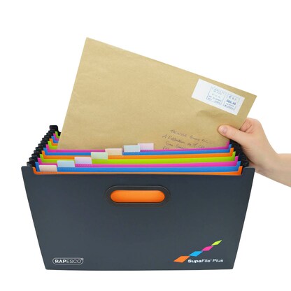 Artikelbild 4 für RAPESCO® Fächermappe Supafile Plus 13 Fächer schwarz, 1 St., Artikelnummer 965537