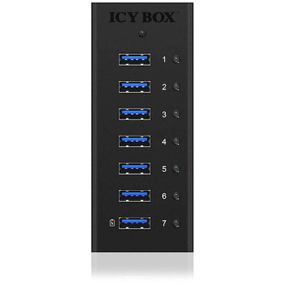 Artikelbild 4 für RaidSonic ICY BOX® USB-Hub IB-AC618 7-fach schwarz, Artikelnummer 394993
