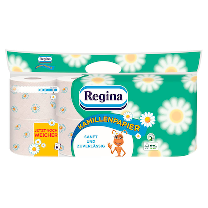Artikelbild 3 für Regina Toilettenpapier Kamillenpapier 3-lagig, 56 Rollen, Artikelnummer 325055