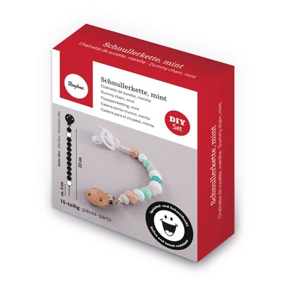 Artikelbild 2 für Rayher Bastelset Schnullerkette mint/natur/weiß, Artikelnummer 199352