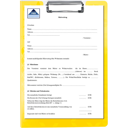 Artikelbild für LEITZ Klemmbrettmappe WOW 4199 DIN A4 gelb Kunststoff, 1 St., Artikelnummer 894749