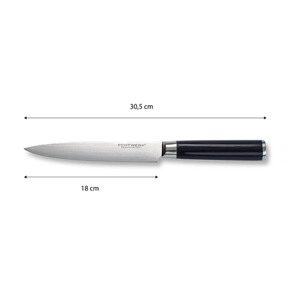 Artikelbild 2 für Echtwerk Tranchiermesser Damast silber, schwarz, Klinge: 18,0 cm, 1 St., Artikelnummer 649669