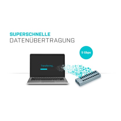 Artikelbild 7 für i-tec® USB-Hub USB 3.0 Charging 10-fach grau, Artikelnummer 662348