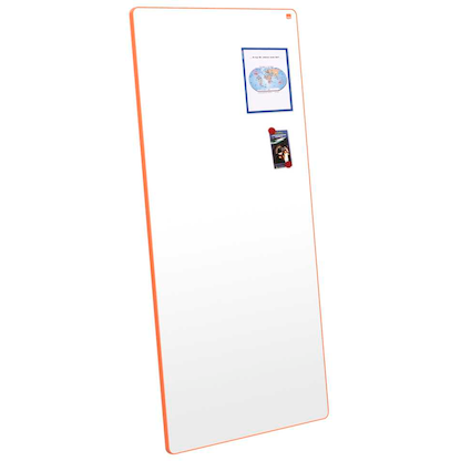 Artikelbild für nobo mobiles Whiteboard Move & Meet 90,0 x 180,0 cm orange, weiß lackierter Stahl, Artikelnummer 784387