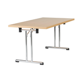 Artikelbild 1 für HAMMERBACHER Mehrzwecktisch buche rechteckig, Rundrohr chrom, 160,0 x 80,0 x 73,5 cm, Artikelnummer 853689